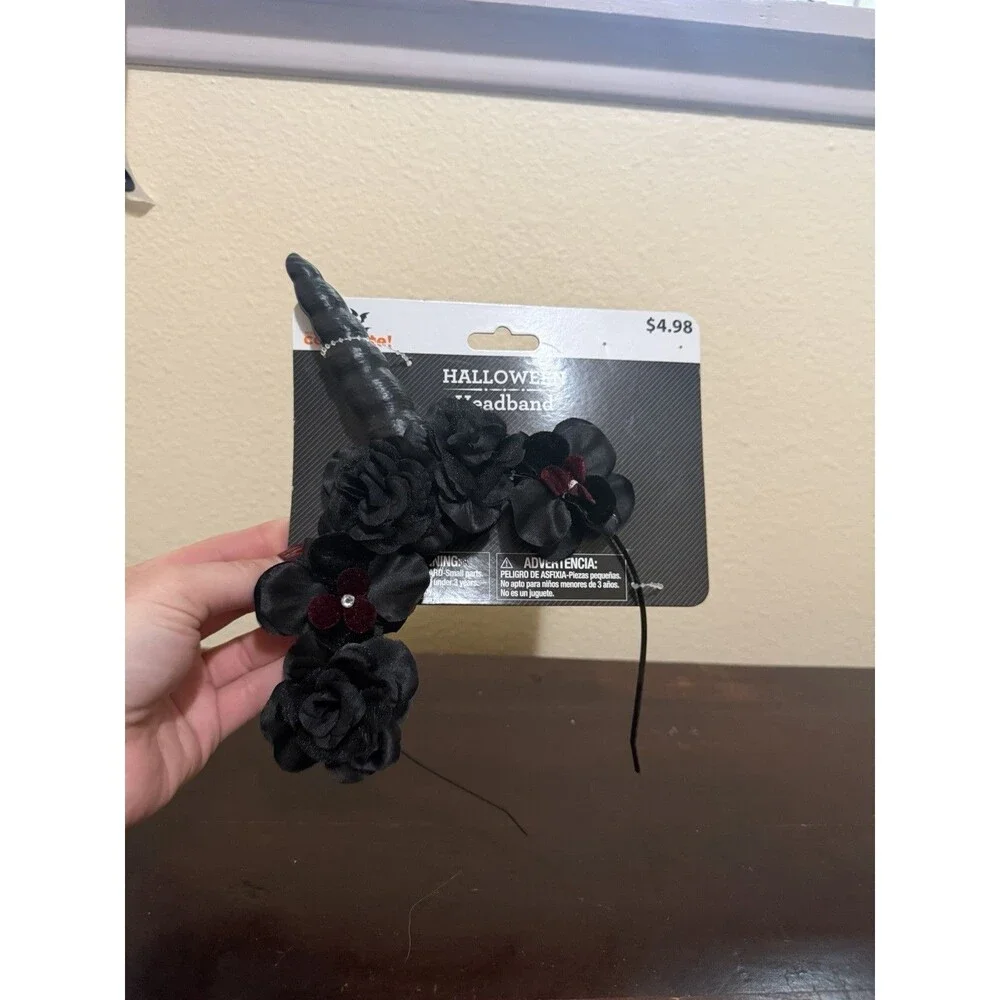Halloween Unicorn Headband Black NWT One Size